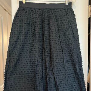 Jcrew Black Swiss Dot Midi Skirt - Size 8 - Like New